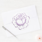 Autocollants de rose violet et enveloppe scellée (Enveloppe)