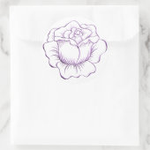 Autocollants de rose violet et enveloppe scellée (Sac)