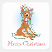 Autocollants de Rudolph de Noël en lumières (Devant)