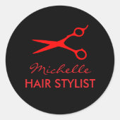 Autocollants de salon de coiffure avec logo de cis (Devant)