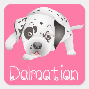 Autocollants de salutation de chiot Dalmatien