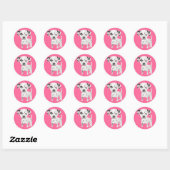 Autocollants de salutation de chiot dalmatien heur (Feuille)