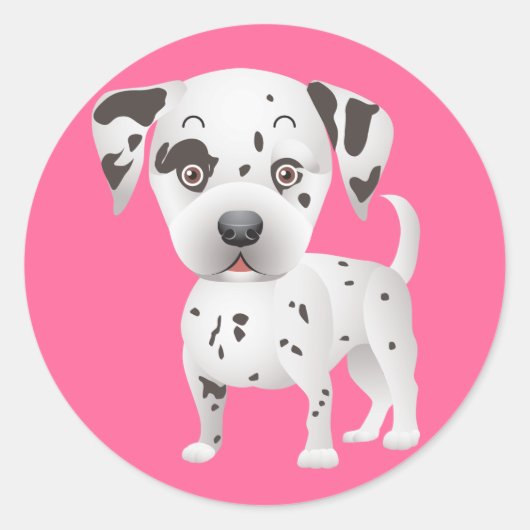 Autocollants de salutation de chiot dalmatien heur (Devant)