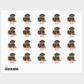 Autocollants de salutation pour chiot Rottweiler (Feuille)