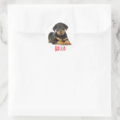 Autocollants de salutation pour chiot Rottweiler (Sac)