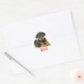 Autocollants de salutation pour chiot Rottweiler (Enveloppe)