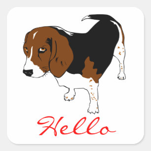 Autocollants de salutation pour chiots Beagle