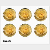 Autocollants de sceaux d'enveloppe de rose jaune (Feuille)