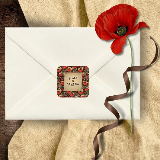 Autocollants de scellement d'enveloppe de mariage