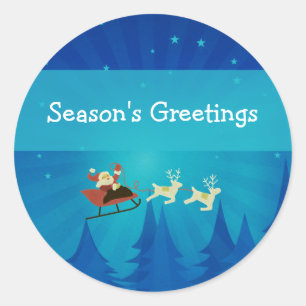 Autocollants de scène d'hiver de Père Noël