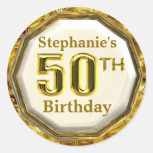 Autocollants de scintillement d'anniversaire d'or