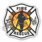 Autocollants de secours de pompier (Devant)
