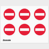 Autocollants de signalisation rouge STOP - Ne pas  (Feuille)