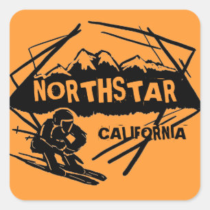 Autocollants de skier à thème orange Northstar Cal