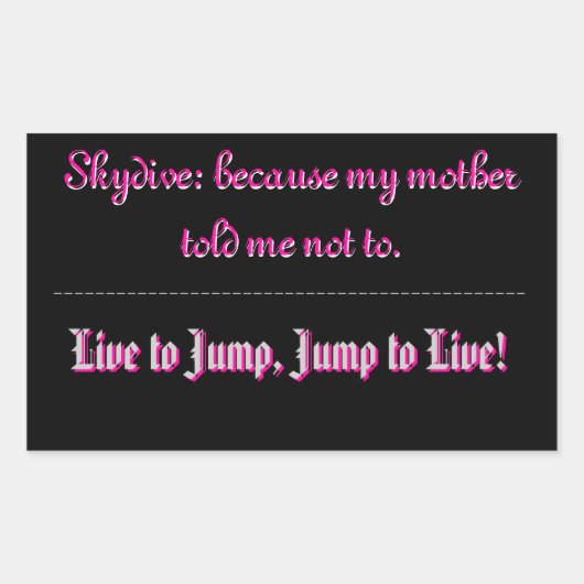 Autocollants de Skydive (Devant)