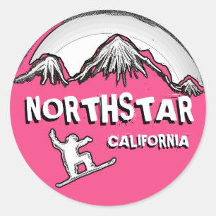 Autocollants de snowboard rose Northstar Californi