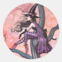 Autocollants de sorcière d'Halloween par Molly Har