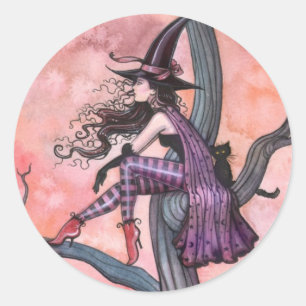 Autocollants de sorcière d'Halloween par Molly Har