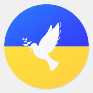 Autocollants de soutien à l'Ukraine Paix Colombe D