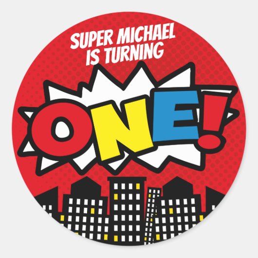 Autocollants de super héros, décor de fête (Devant)