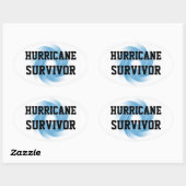 Autocollants de SURVIVEUR DE L'OURAGAN (4, ovale) (Feuille)