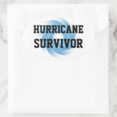 Autocollants de SURVIVEUR DE L'OURAGAN (4, ovale) (Sac)