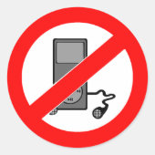 Autocollants de symbole de non-musique (Devant)