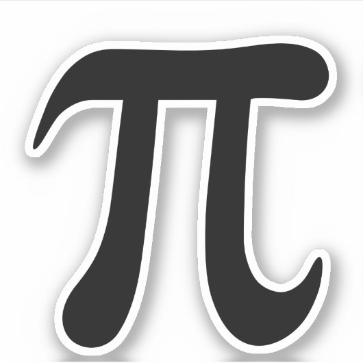 Autocollants de symbole de pi noir (Devant)