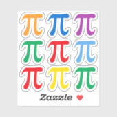 Autocollants de symbole Pi, ensemble de neuf dans  (Feuille)