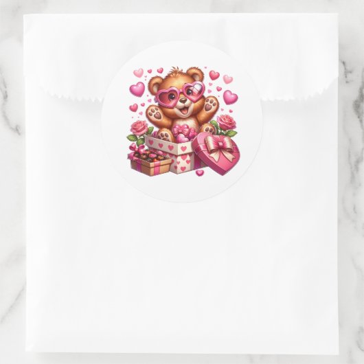 Autocollants de Teddy pour la Saint-Valentin (Sac)