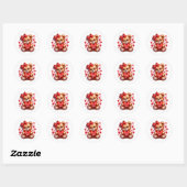 Autocollants de Teddy pour la Saint-Valentin (Feuille)