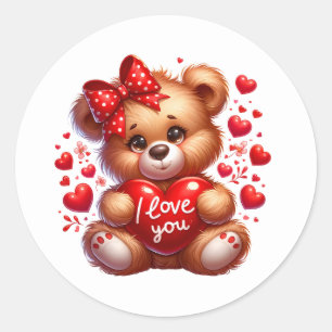 Autocollants de Teddy pour la Saint-Valentin