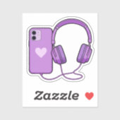 Autocollants de téléphone et d'écouteurs mignons e (Feuille)