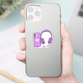 Autocollants de téléphone et d'écouteurs mignons e (Téléphone)