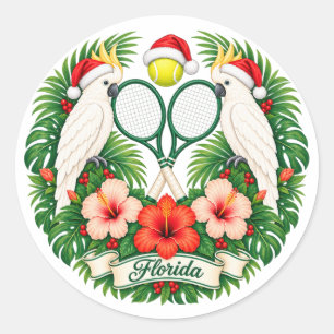Autocollants de tennis tropicaux de Noël personnal