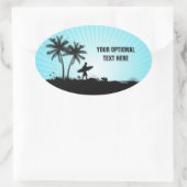 Autocollants de texte personnalisés de Beach Surfe (Sac)