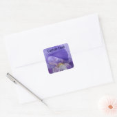 Autocollants de texte personnalisés Fleurs d'iris  (Enveloppe)