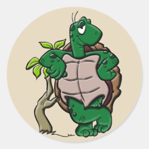 autocollants de tortues caricaturales