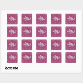 Autocollants de Triceratops rose mignon (Feuille)