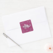 Autocollants de Triceratops rose mignon (Enveloppe)