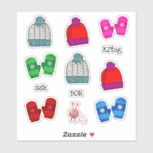 Autocollants de tricot en forme pour scrapbooking