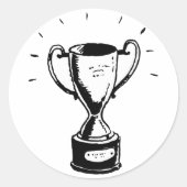 Autocollants de trophée noir et blanc (Devant)