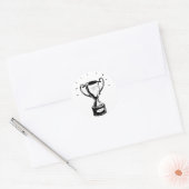 Autocollants de trophée noir et blanc (Enveloppe)