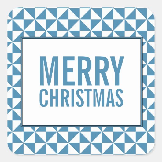 Autocollants de vacances Blue Modern Triangles (Devant)