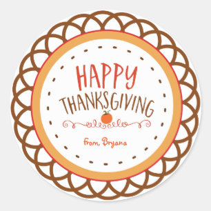 Autocollants de vacances de Thanksgiving automne
