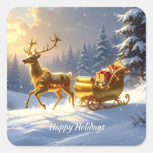 Autocollants de vacances Golden Reindeer Golden Sl