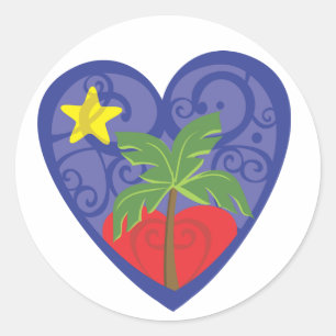 Autocollants de Valentine de soulagement du Haïti