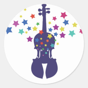 Autocollants de violon d'étoile de violon