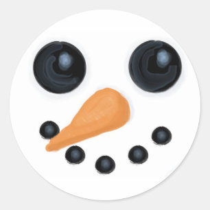 Autocollants de visage de bonhomme de neige