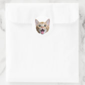 Autocollants de visage de chat personnalisés Photo (Sac)